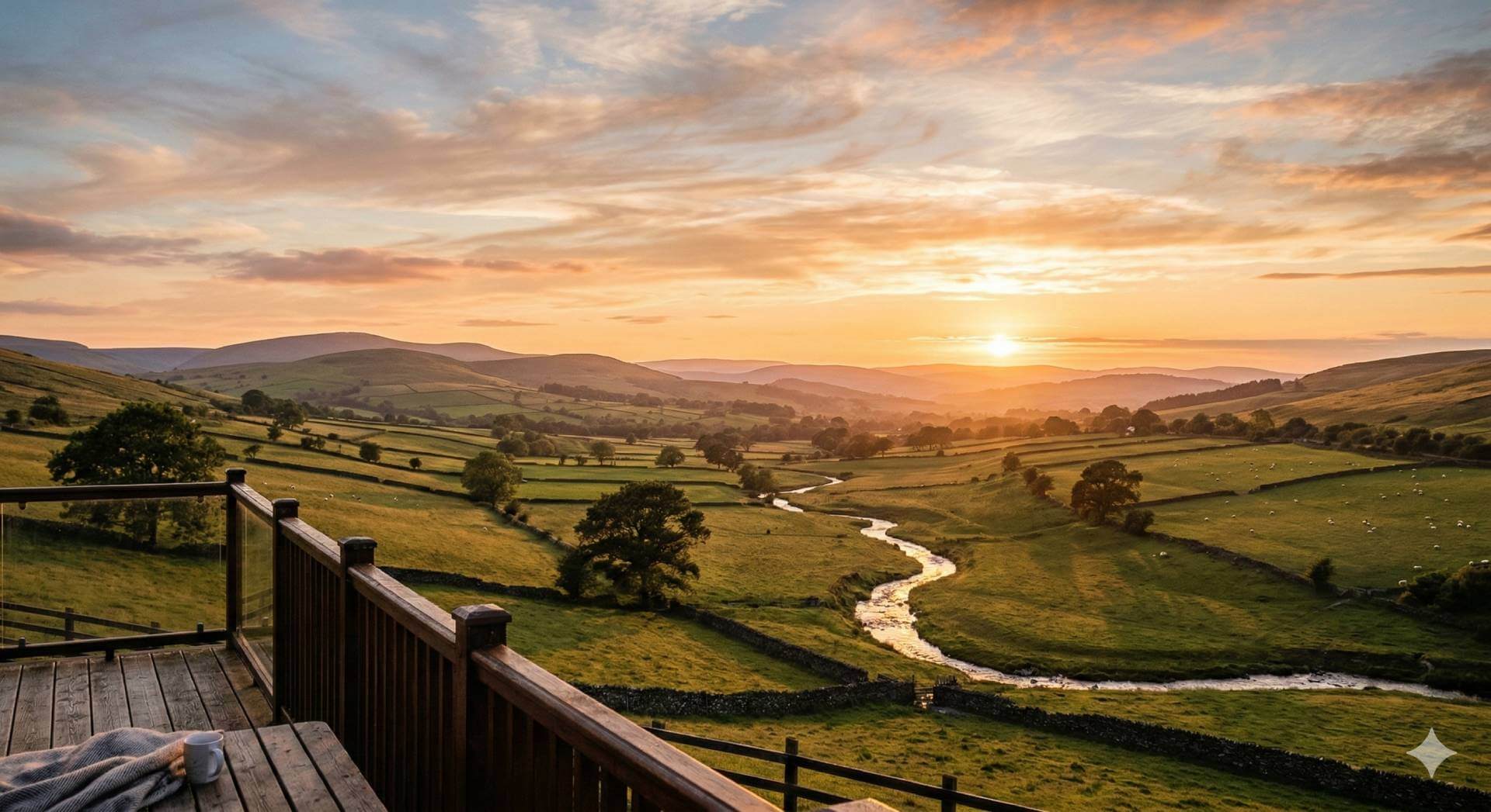 Sunset over the Clwydian Range